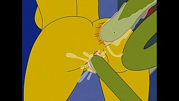 Marge Simpson Hentai sendo fodida por alienígenas